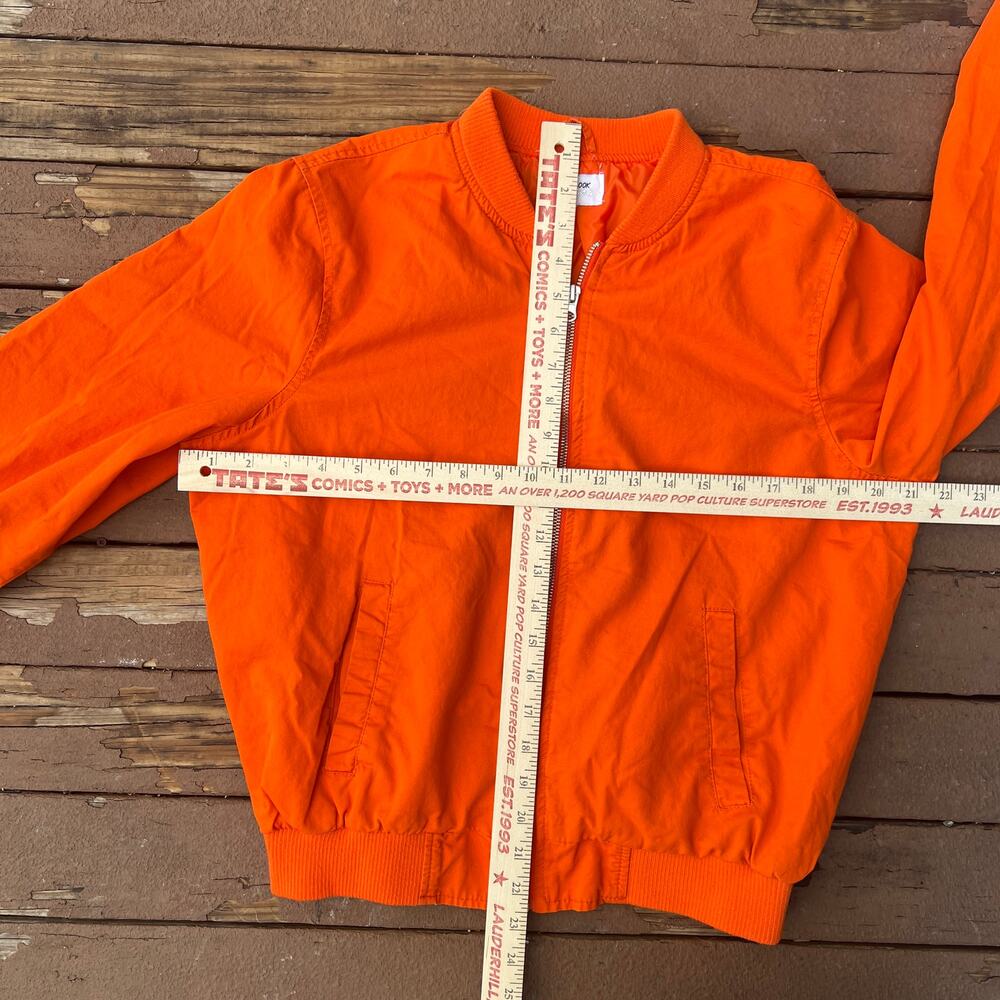 New Look Bright Orange Bomber Womens Jacket Size L Lightweight Zip Up - Picture 6 of 6
